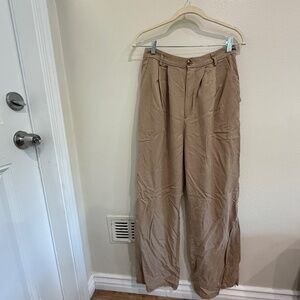 Reformation beige tencel trousers - size 6